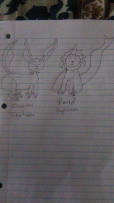 David Vaporeon and Crystal Leafeon